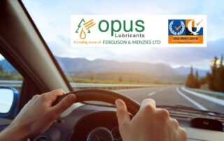 hands on steering wheel with road in distance on a sunny day - Ferguson Menzies spring vehicle care blog